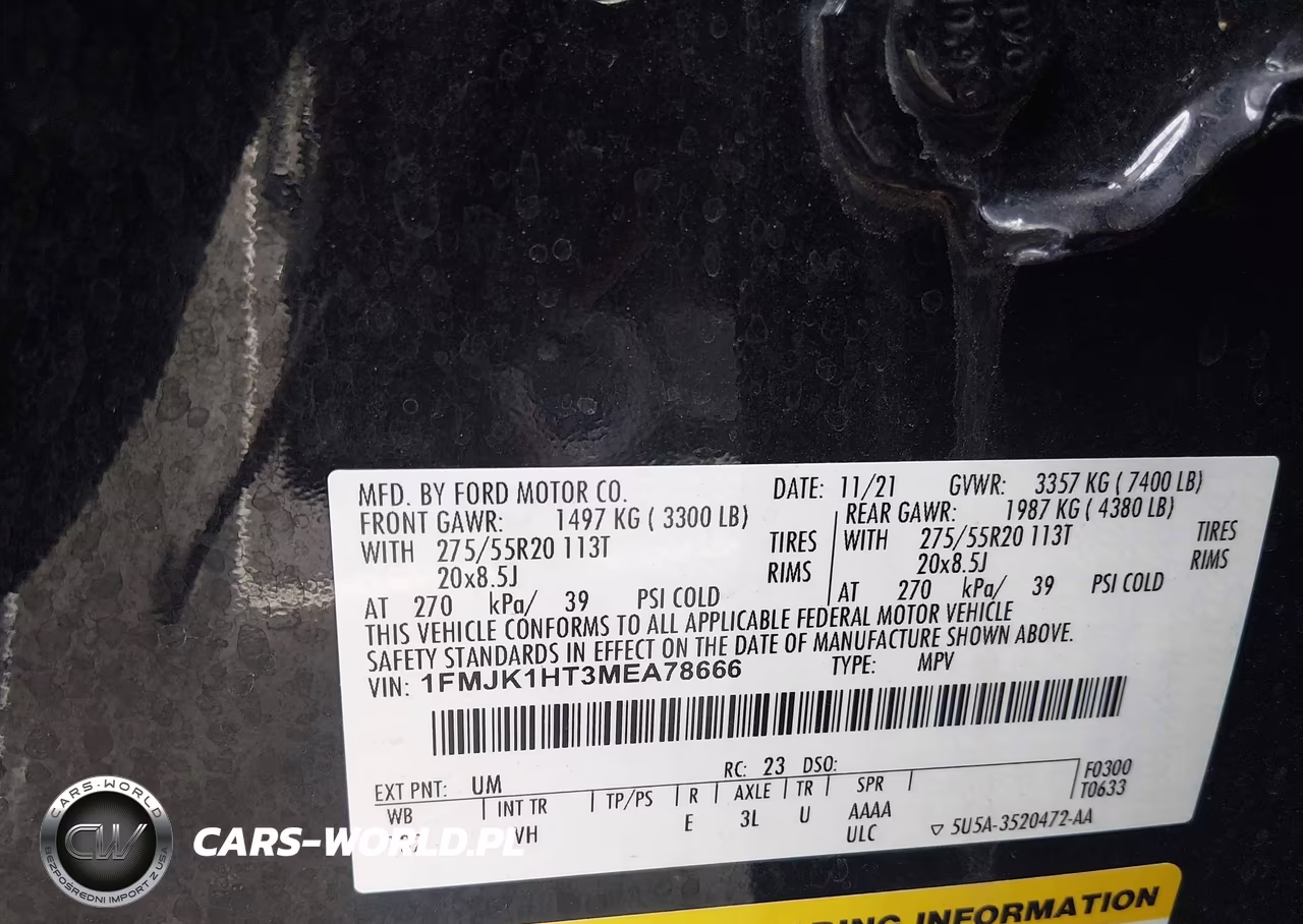 2021 Ford Expedition Xlt Max VIN:1FMJK1HT3MEA78666 - 9