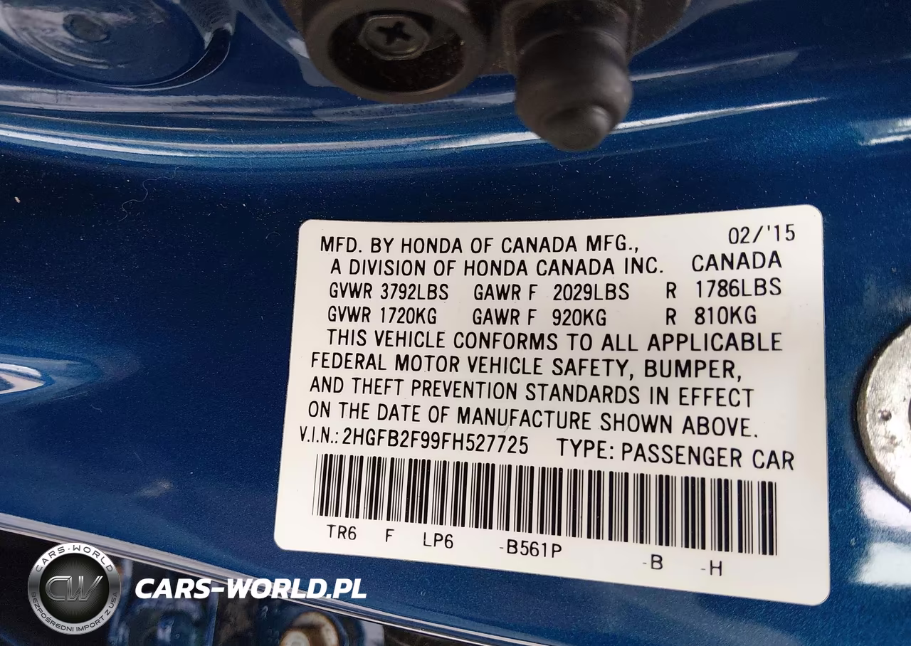 2015 Honda Civic Ex-L VIN:2HGFB2F99FH527725 - 9