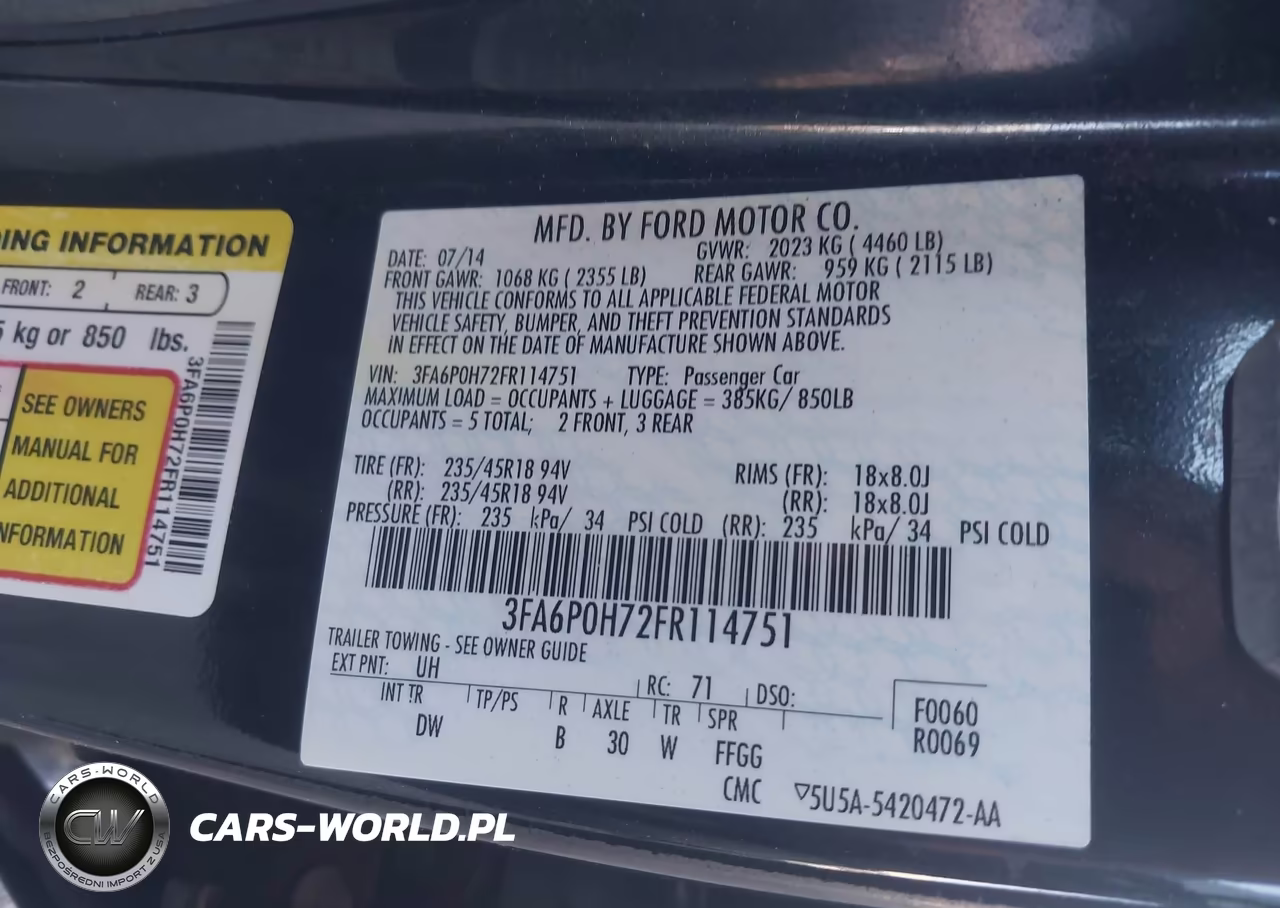 2015 Ford Fusion Se VIN:3FA6P0H72FR114751 - 9