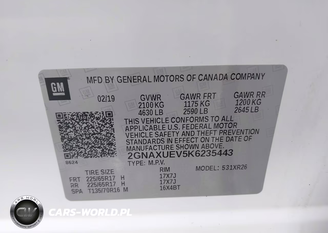 2019 Chevrolet Equinox Lt VIN:2GNAXUEV5K6235443 - 9