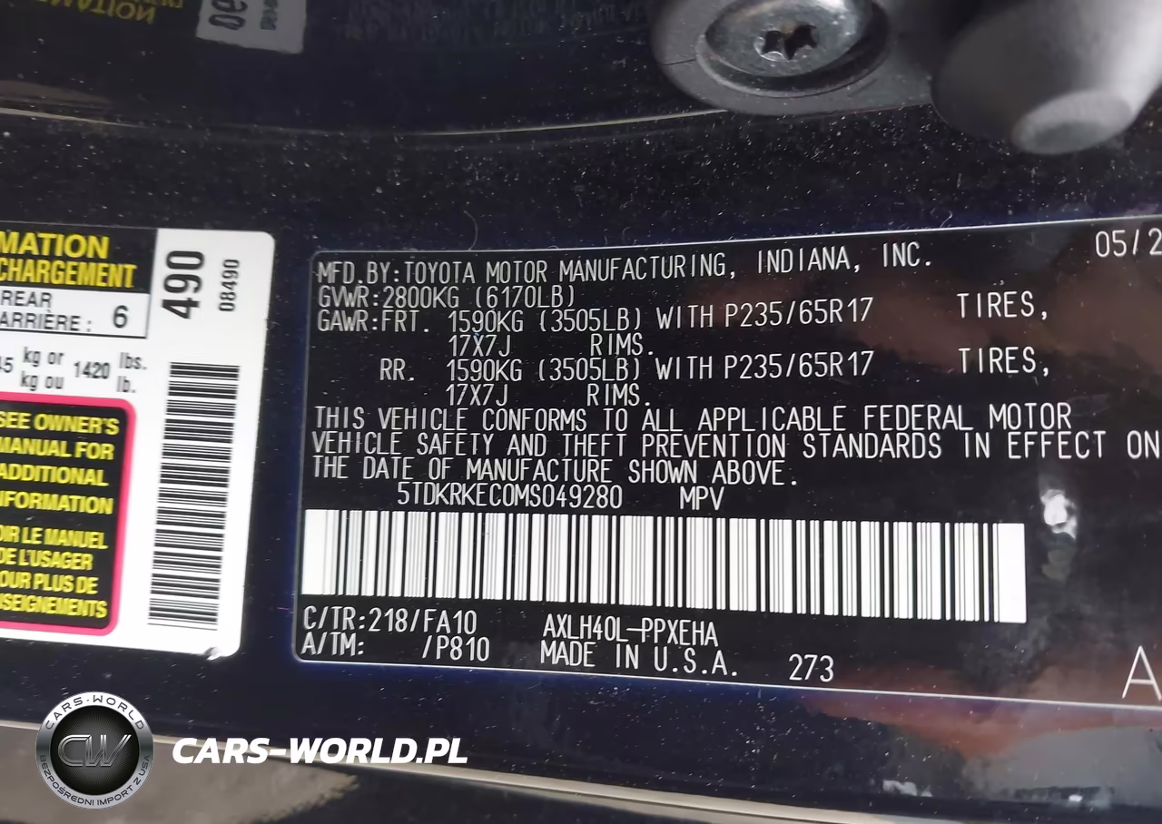 2021 Toyota Sienna Le VIN:5TDKRKEC0MS049280 - 9