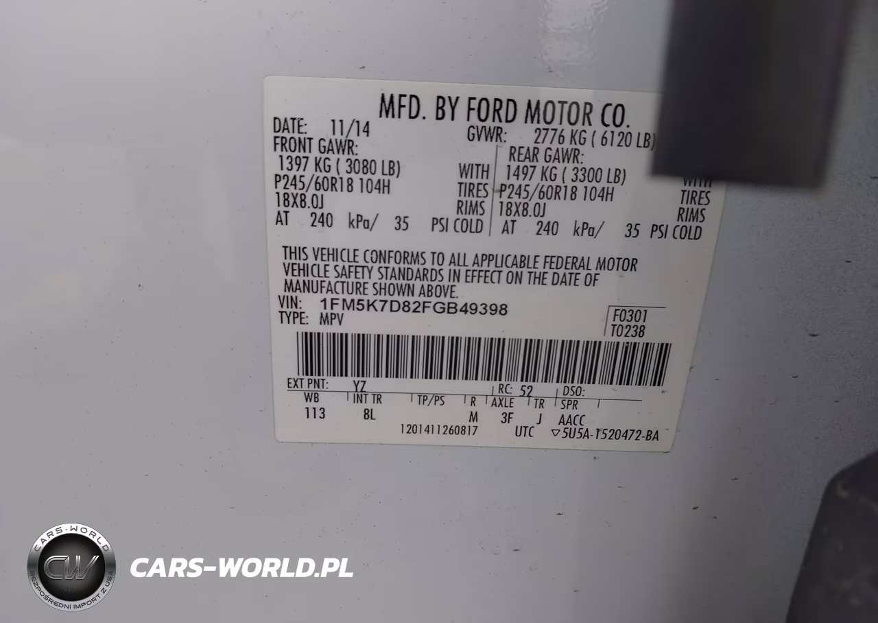 2015 Ford Explorer Xlt VIN:1FM5K7D82FGB49398 - 9