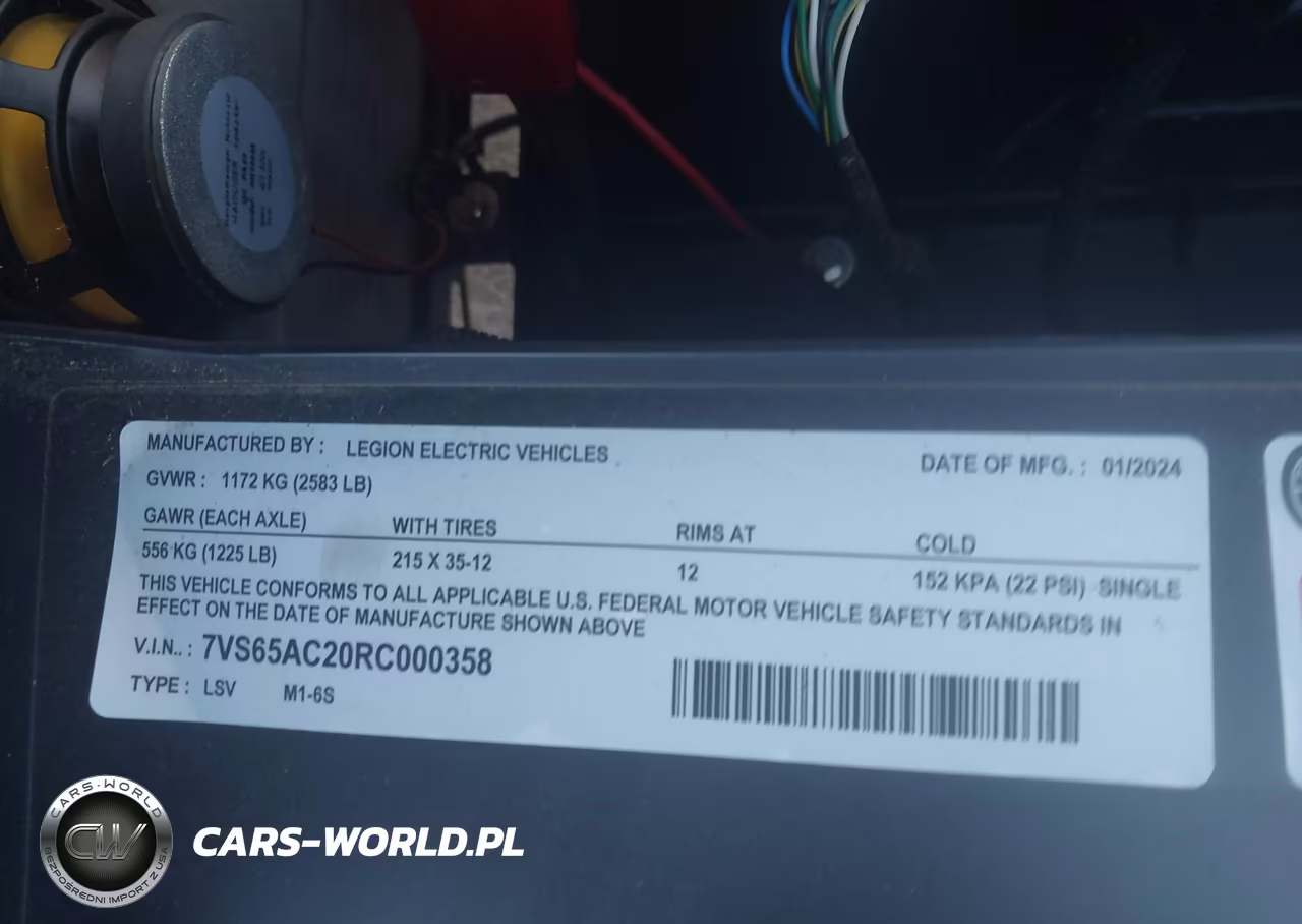 2024 Legion Golf Cart VIN:7VS65AC20RC000358 - 9
