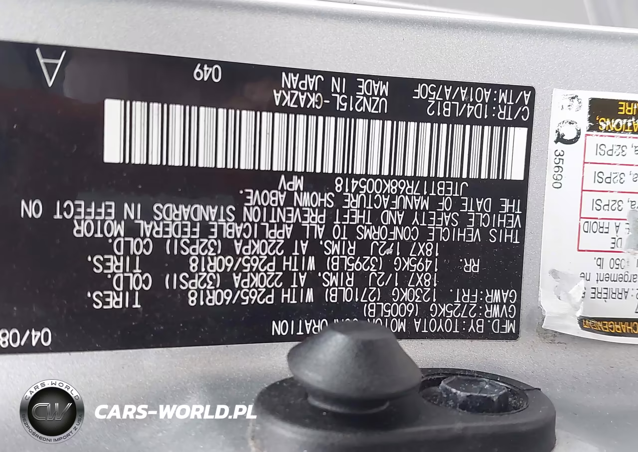 2008 Toyota 4Runner Limited VIN:JTEBT17R68K005418 - 9