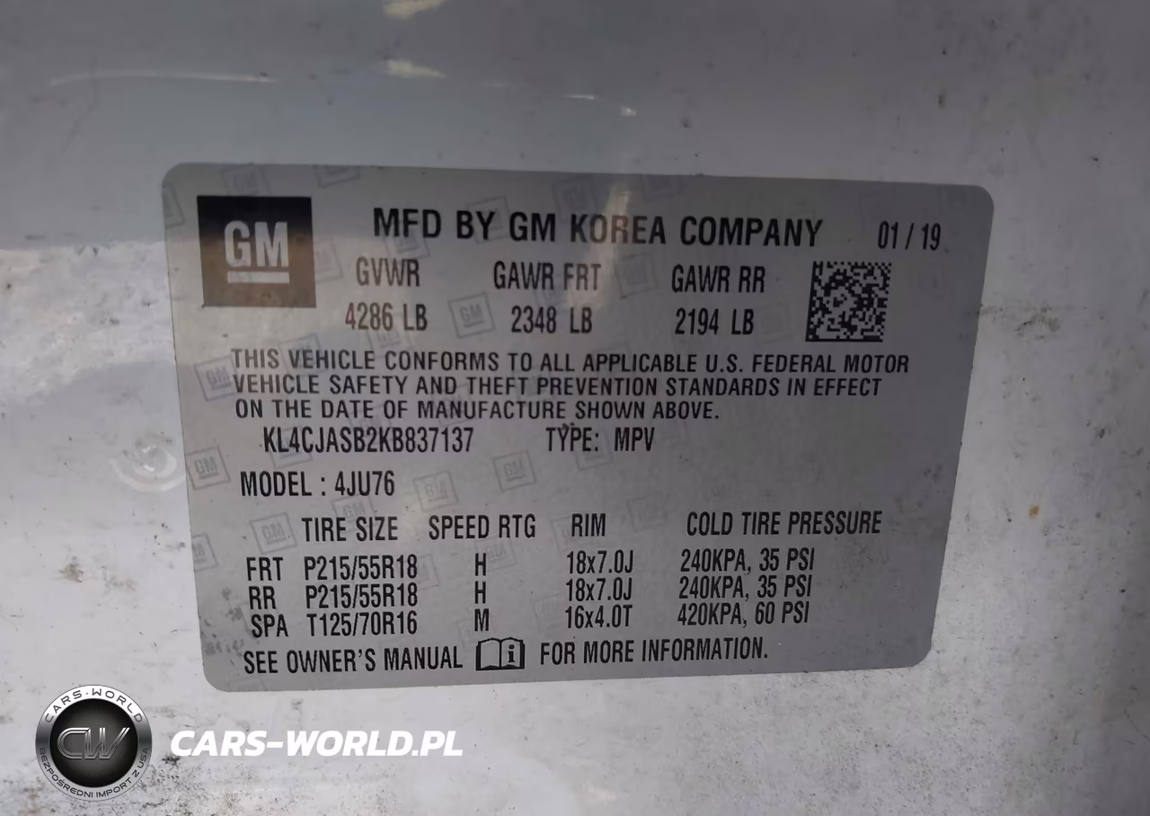 2019 Buick Encore Fwd Preferred VIN:KL4CJASB2KB837137 - 9