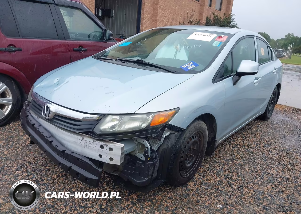 2012 Honda Civic Sdn Lx VIN:2HGFB2F50CH593184 - 2
