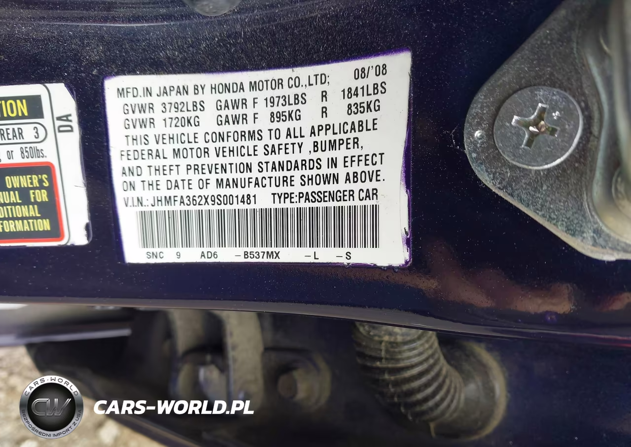 2009 Honda Civic Hybrid VIN:JHMFA362X9S001481 - 9