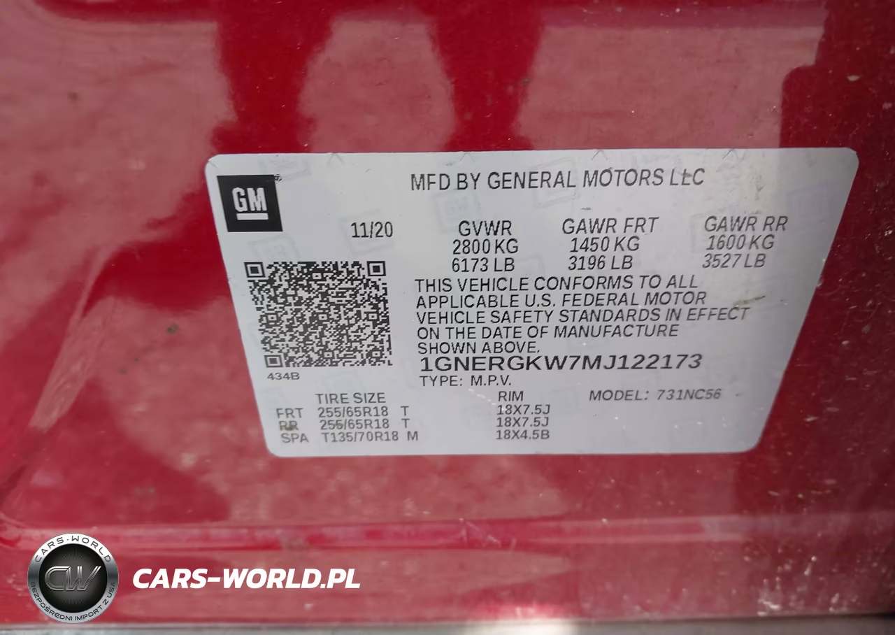 2021 Chevrolet Traverse Fwd Lt Cloth VIN:1GNERGKW7MJ122173 - 9