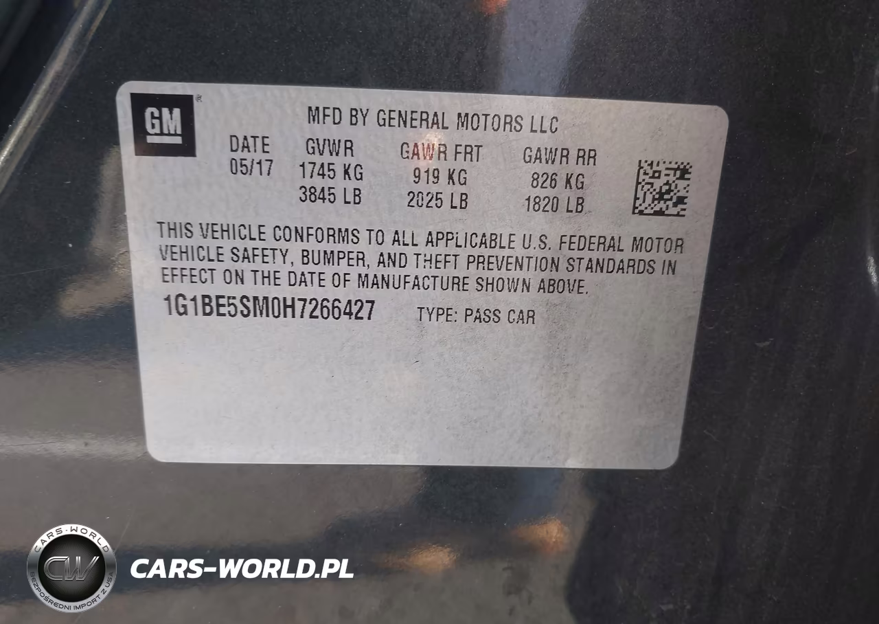 2017 Chevrolet Cruze Lt Auto VIN:1G1BE5SM0H7266427 - 9