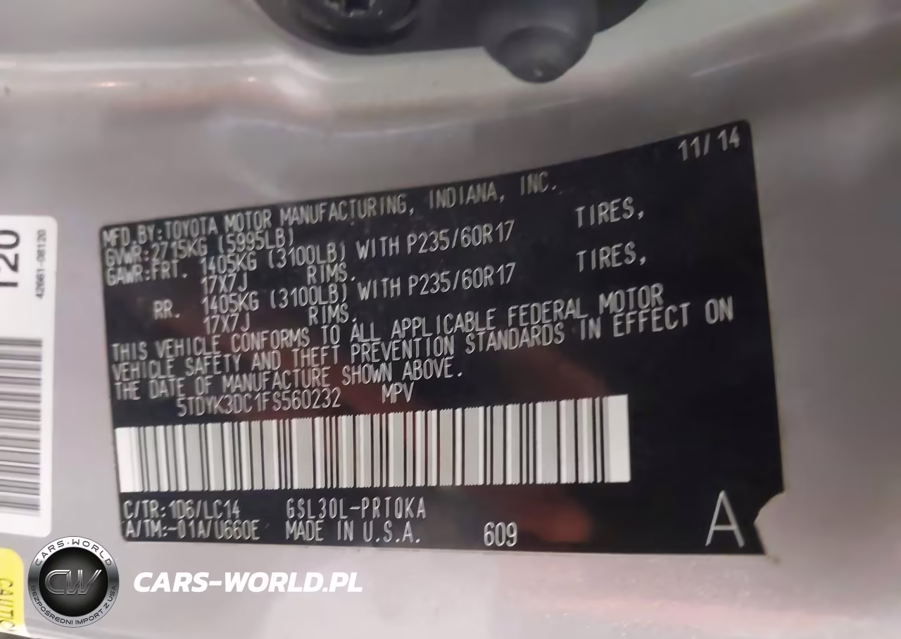 2015 Toyota Sienna Xle 8 Passenger VIN:5TDYK3DC1FS560232 - 9
