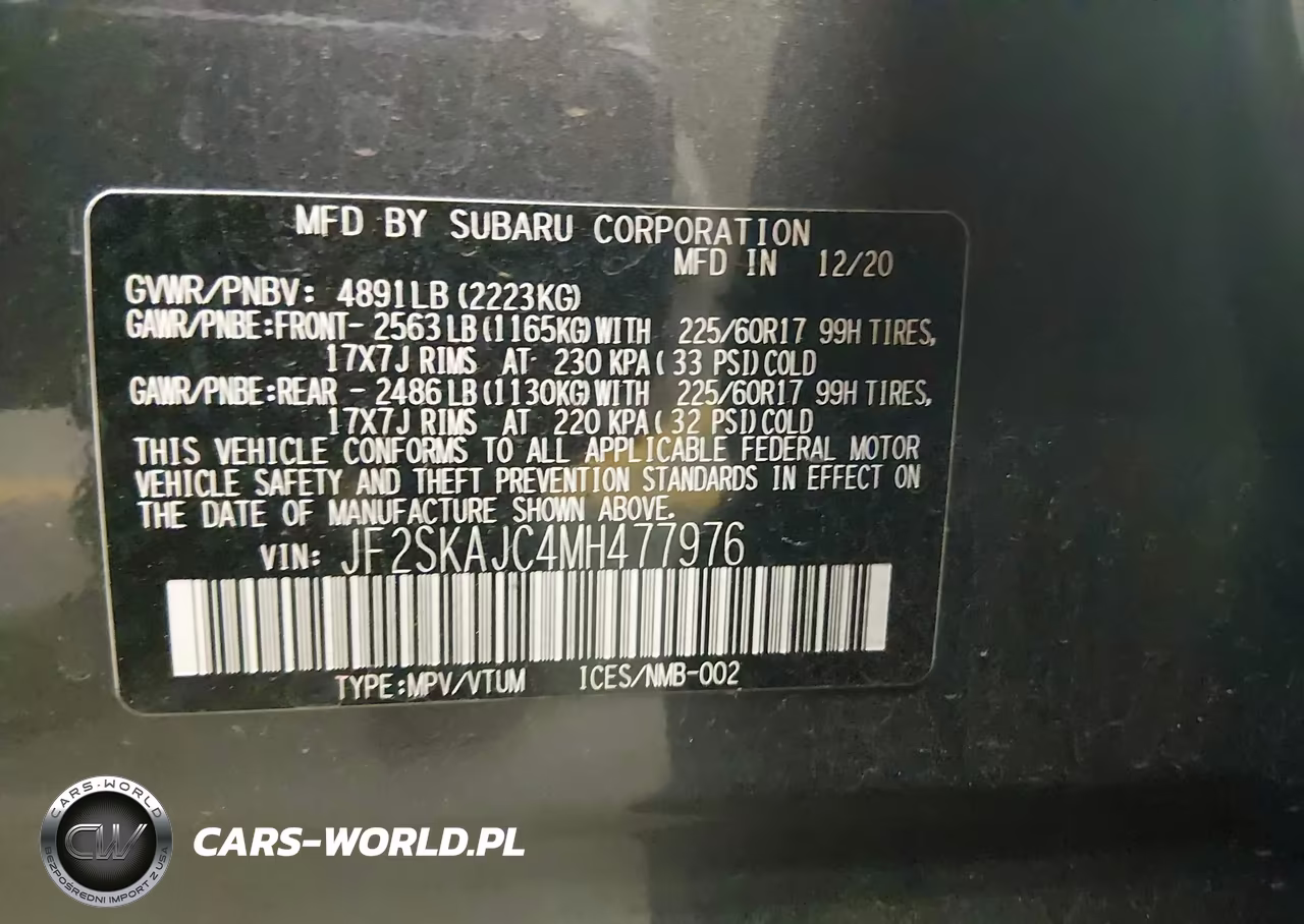 2021 Subaru Forester Premium VIN:JF2SKAJC4MH477976 - 9