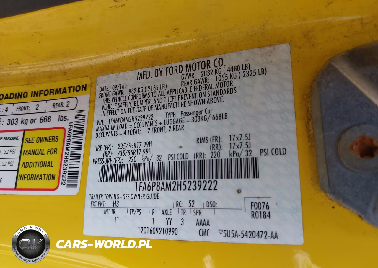 2017 Ford Mustang V6 VIN:1FA6P8AM2H5239222 - 9