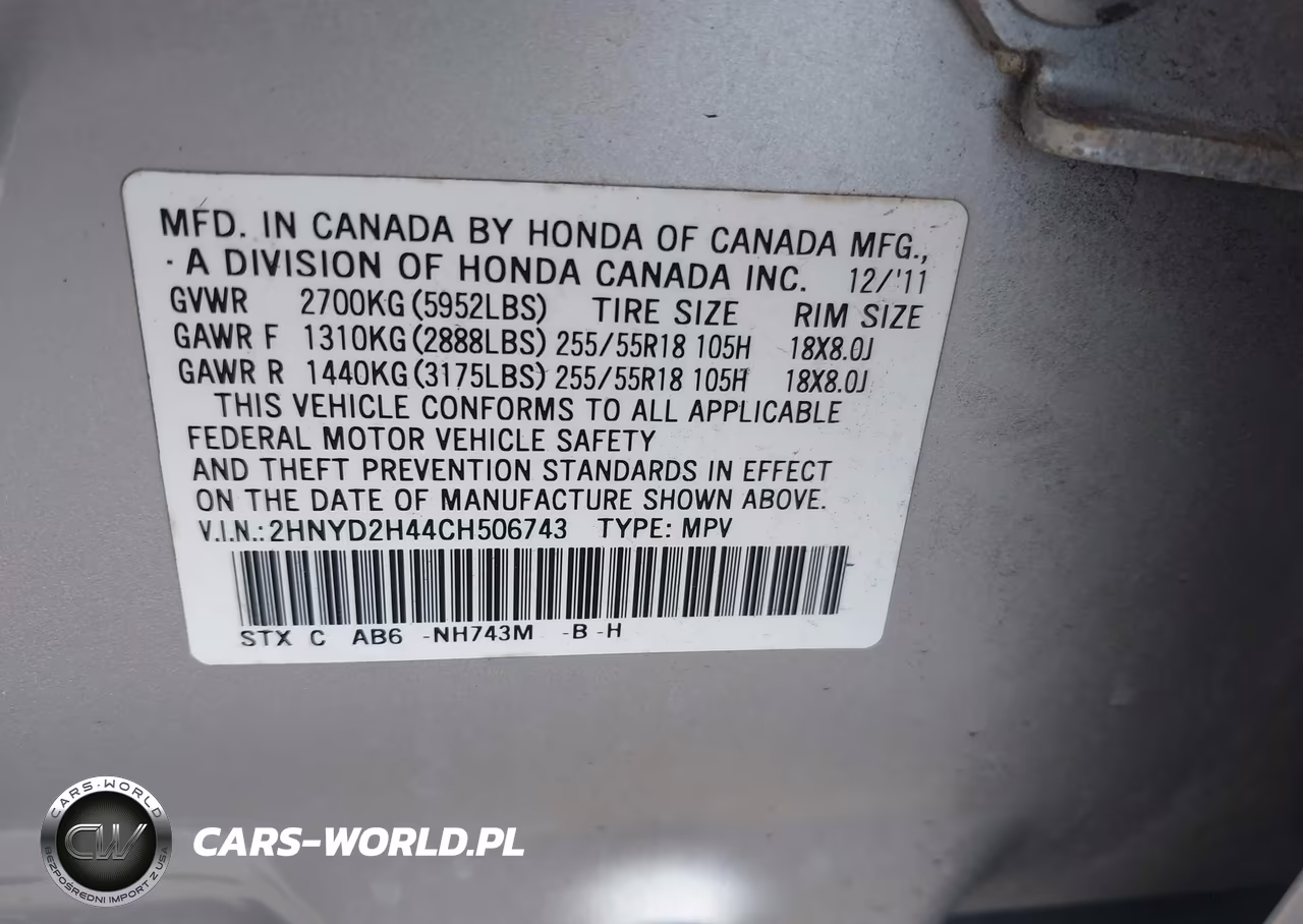 2012 Acura Mdx Technology Package VIN:2HNYD2H44CH506743 - 9