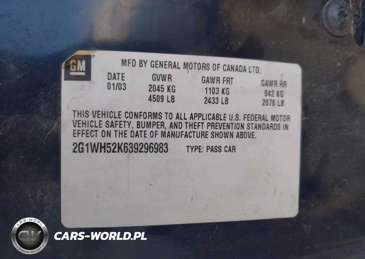 2003 Chevrolet Impala Ls VIN:2G1WH52K639296983 - 9