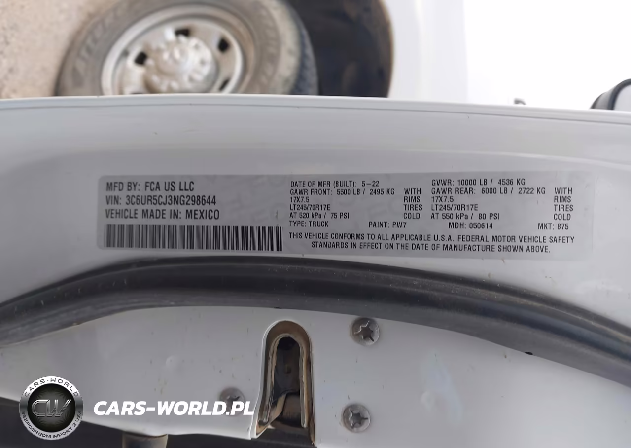 2022 Ram 2500 Tradesman 4X4 6'4 Box VIN:3C6UR5CJ3NG298644 - 9