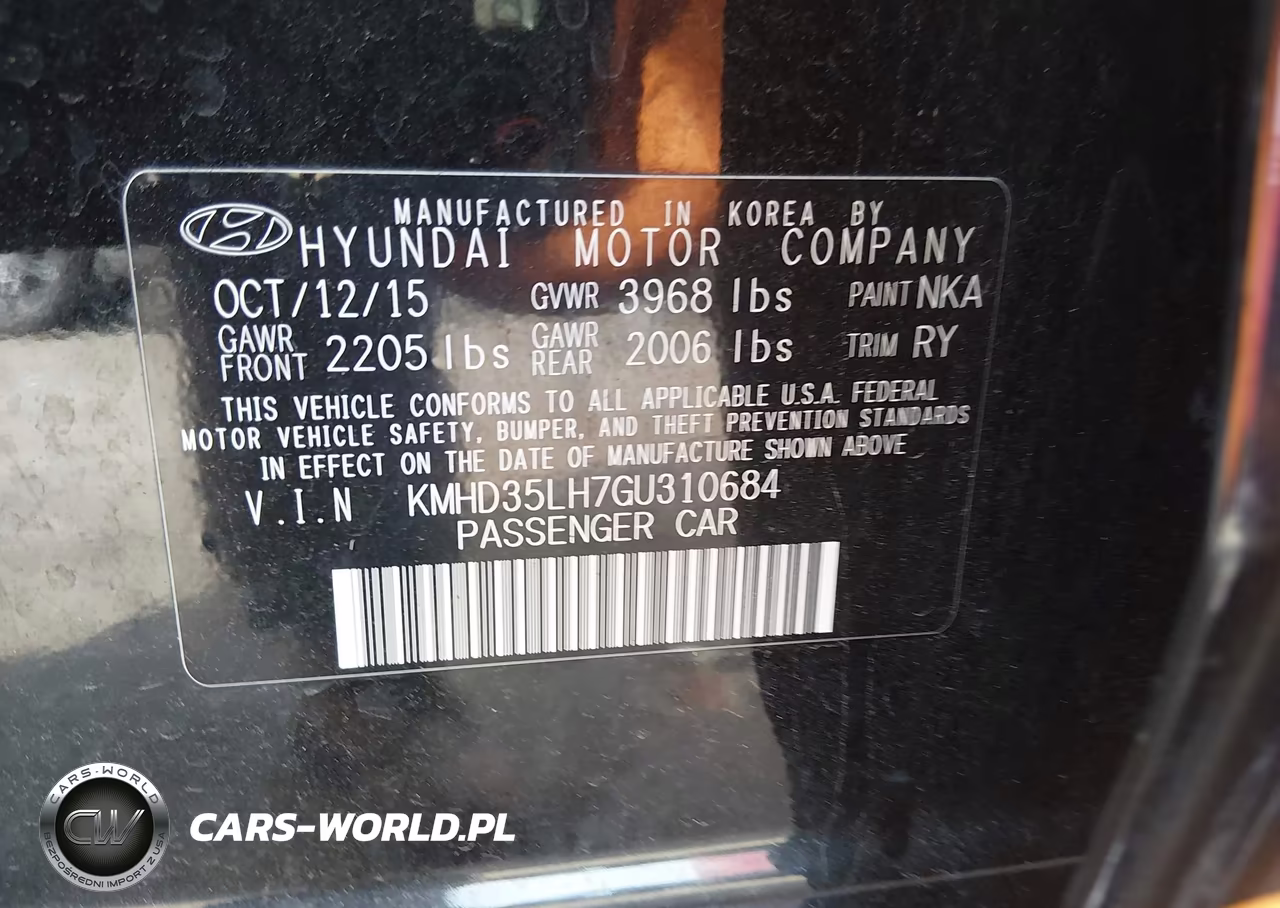 2016 Hyundai Elantra Gt VIN:KMHD35LH7GU310684 - 9