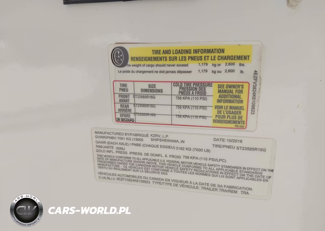 2019 Kz Inc Durango G VIN:4EZFV3824K6109823 - 9