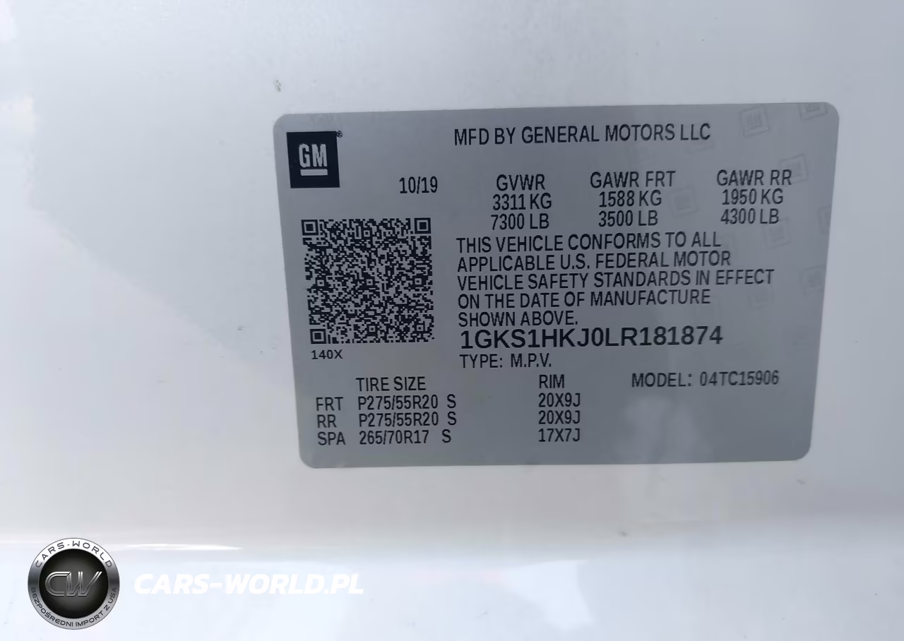 2020 GMC Yukon Xl 2Wd Denali VIN:1GKS1HKJ0LR181874 - 9