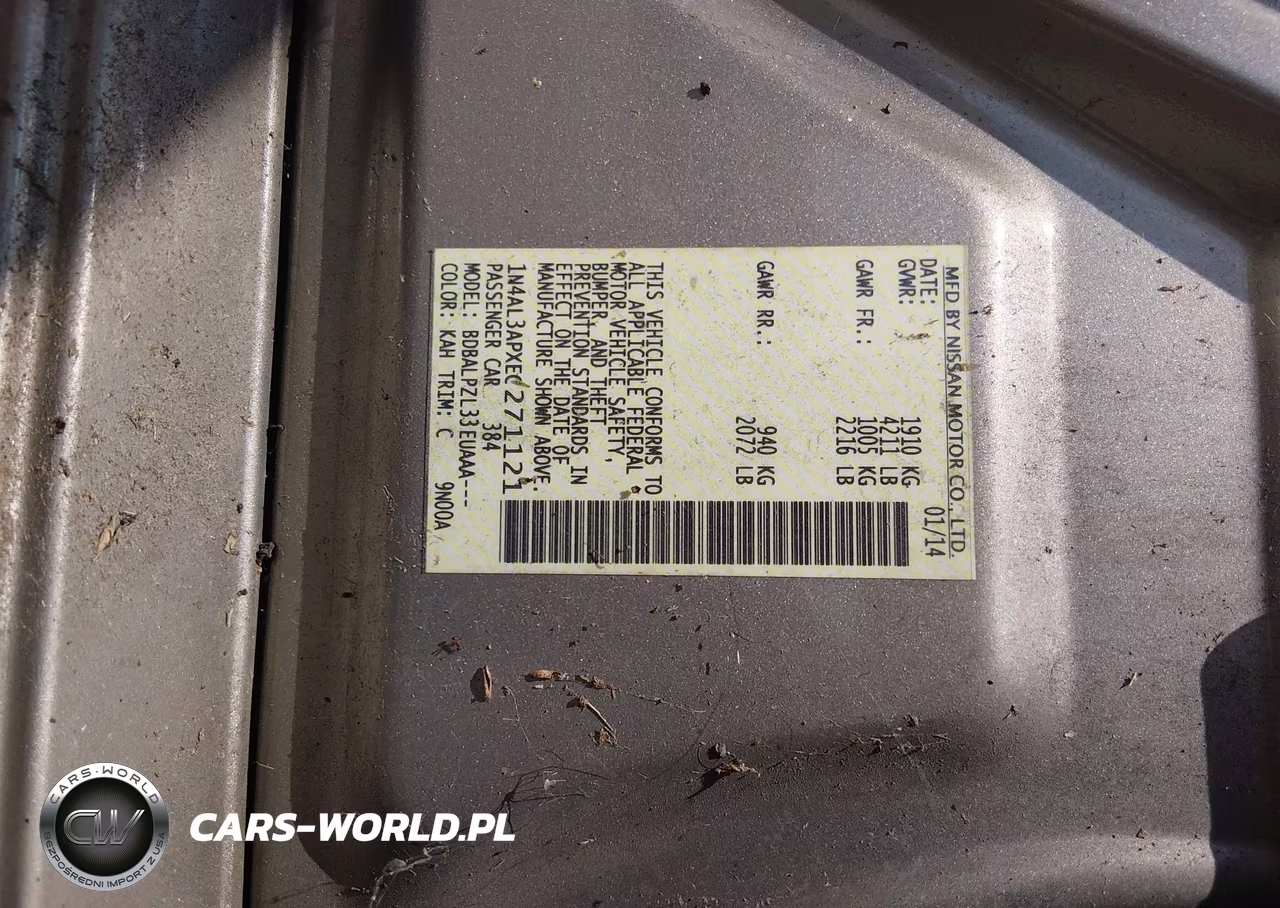 2014 Nissan Altima 2.5 VIN:1N4AL3APXEC271121 - 9