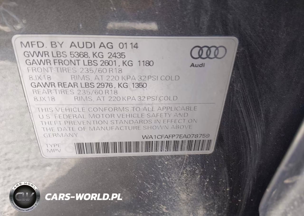 2014 Audi Q5 2.0T Premium VIN:WA1CFAFP7EA078759 - 9
