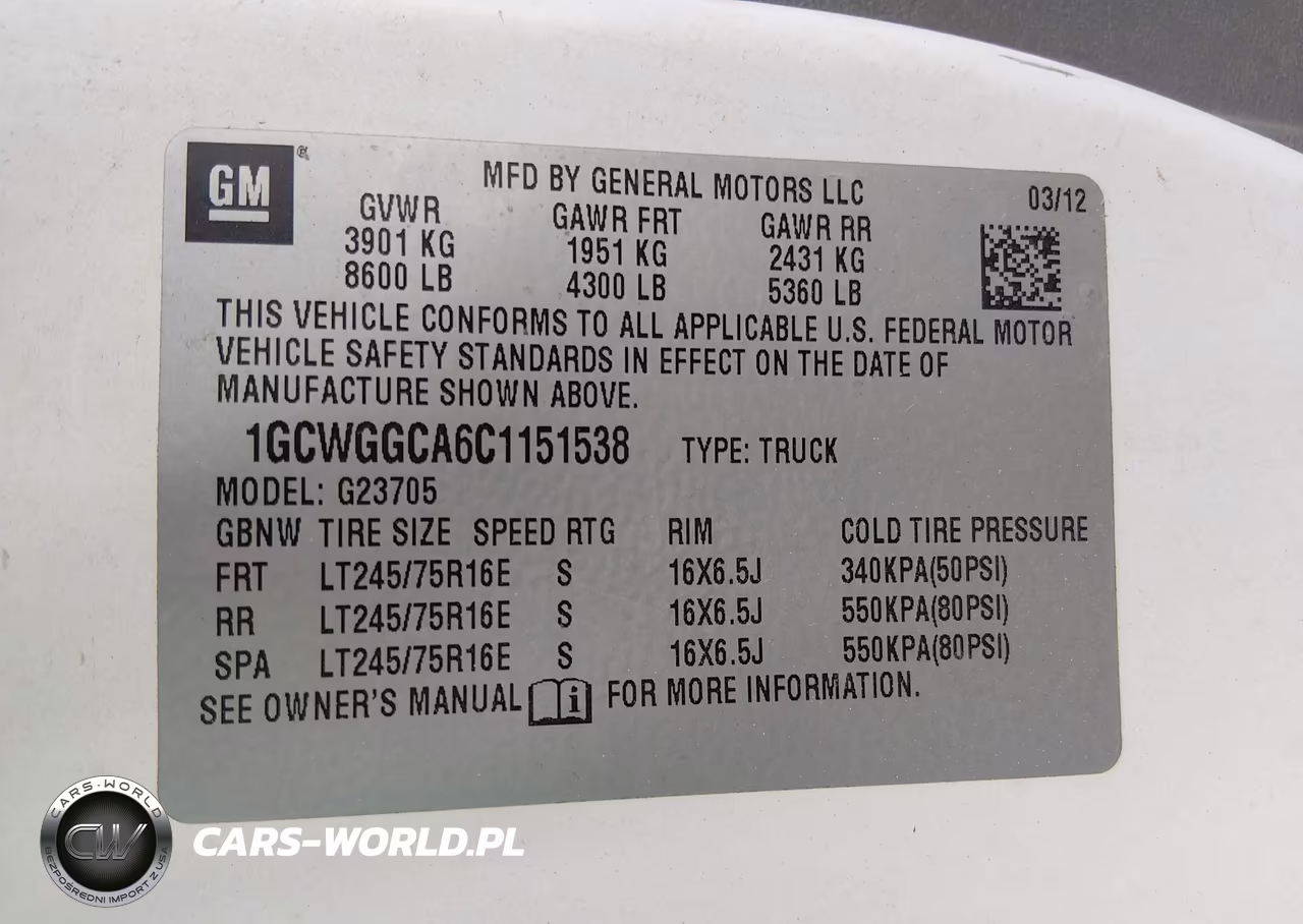 2012 Chevrolet Express 2500 Work Van VIN:1GCWGGCA6C1151538 - 9