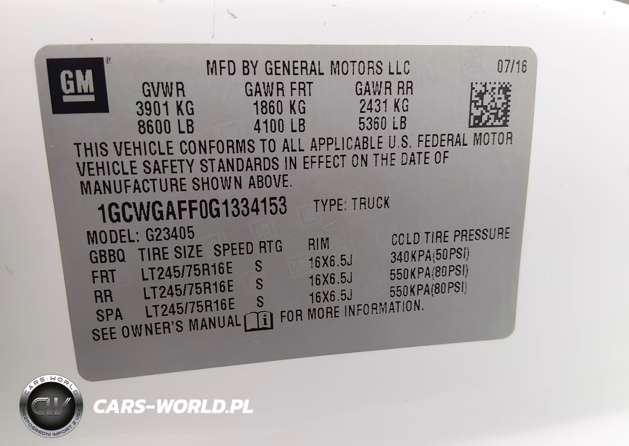 2016 Chevrolet Express 2500 Work Van VIN:1GCWGAFF0G1334153 - 9