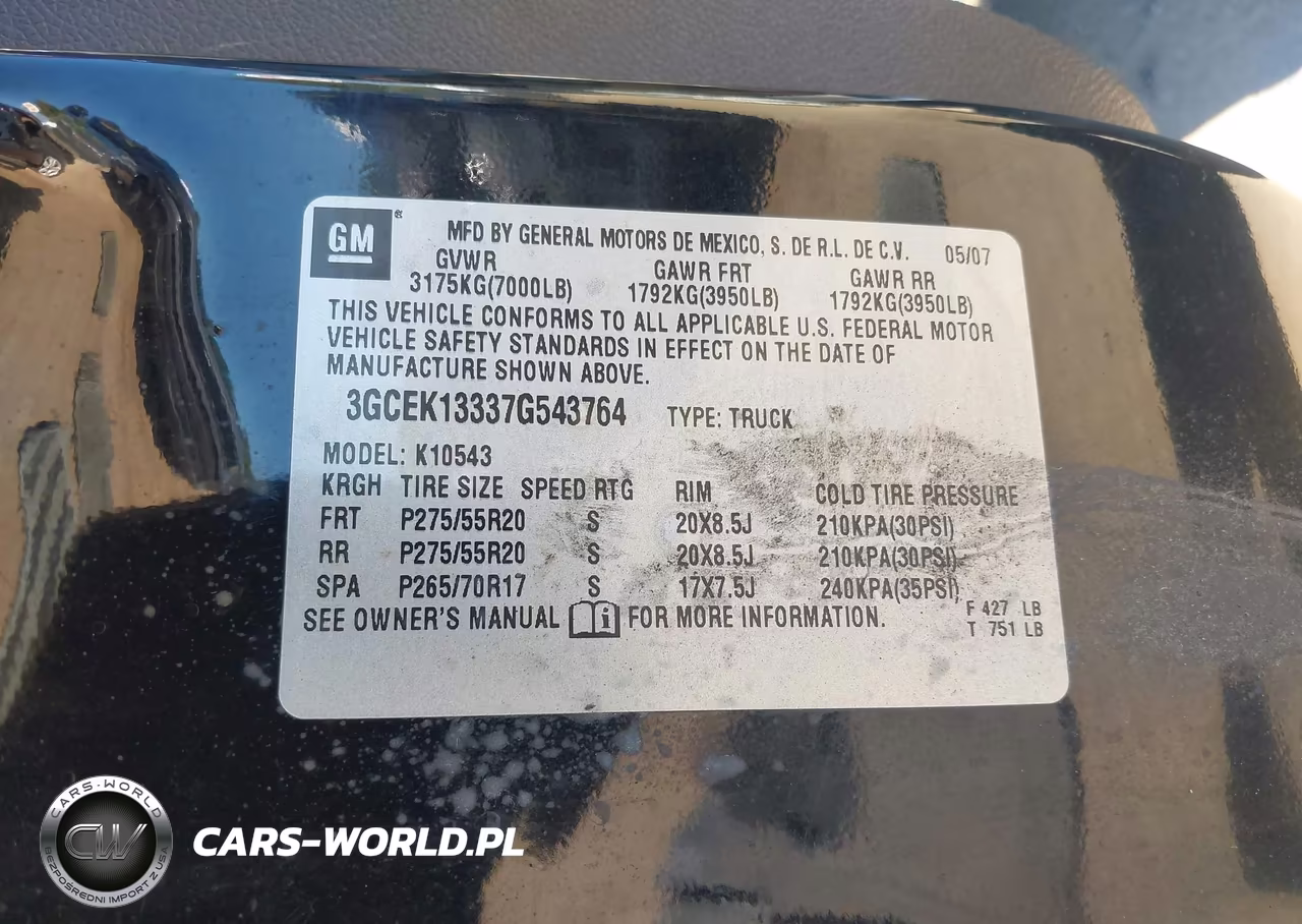2007 Chevrolet Silverado 1500 Ltz VIN:3GCEK13337G543764 - 9