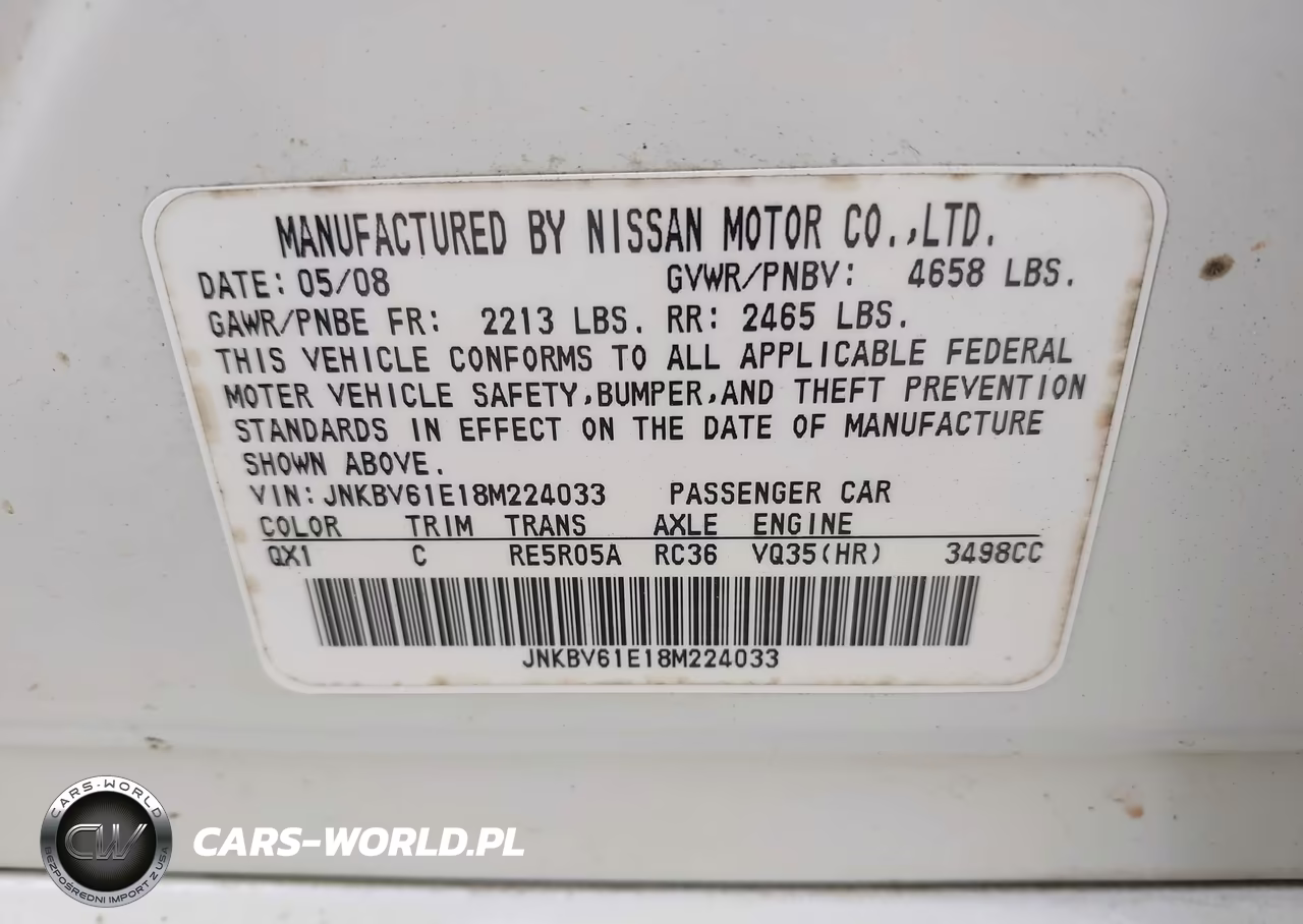 2008 Infiniti G35 Journey VIN:JNKBV61E18M224033 - 9