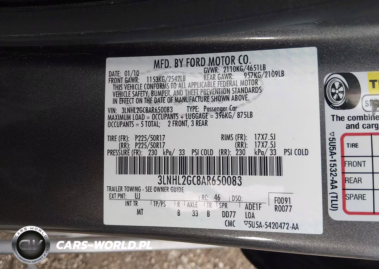 2010 Lincoln Mkz VIN:3LNHL2GC8AR650083 - 9