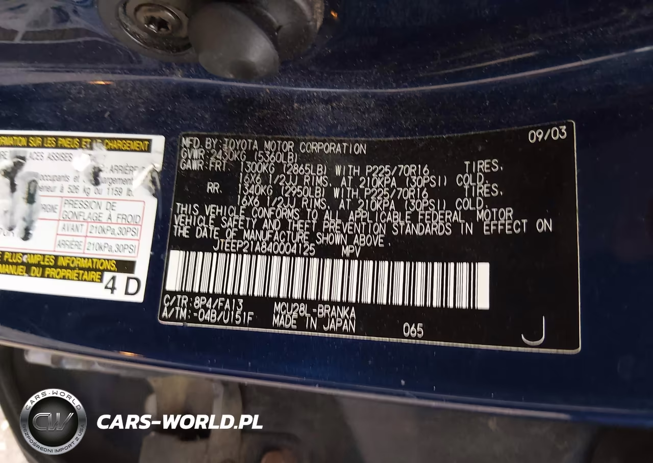 2004 Toyota Highlander V6 VIN:JTEEP21A840004125 - 9