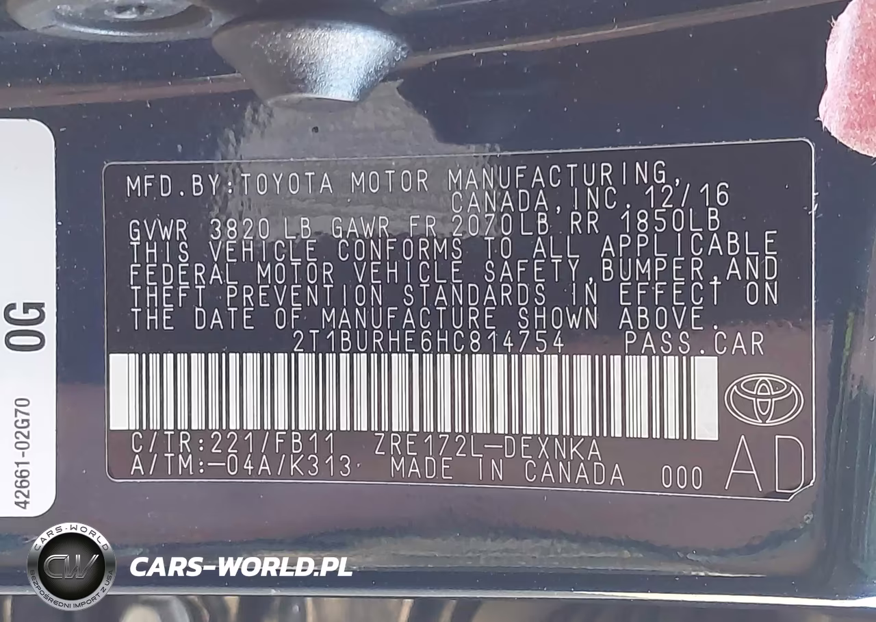 2017 Toyota Corolla Le VIN:2T1BURHE6HC814754 - 9