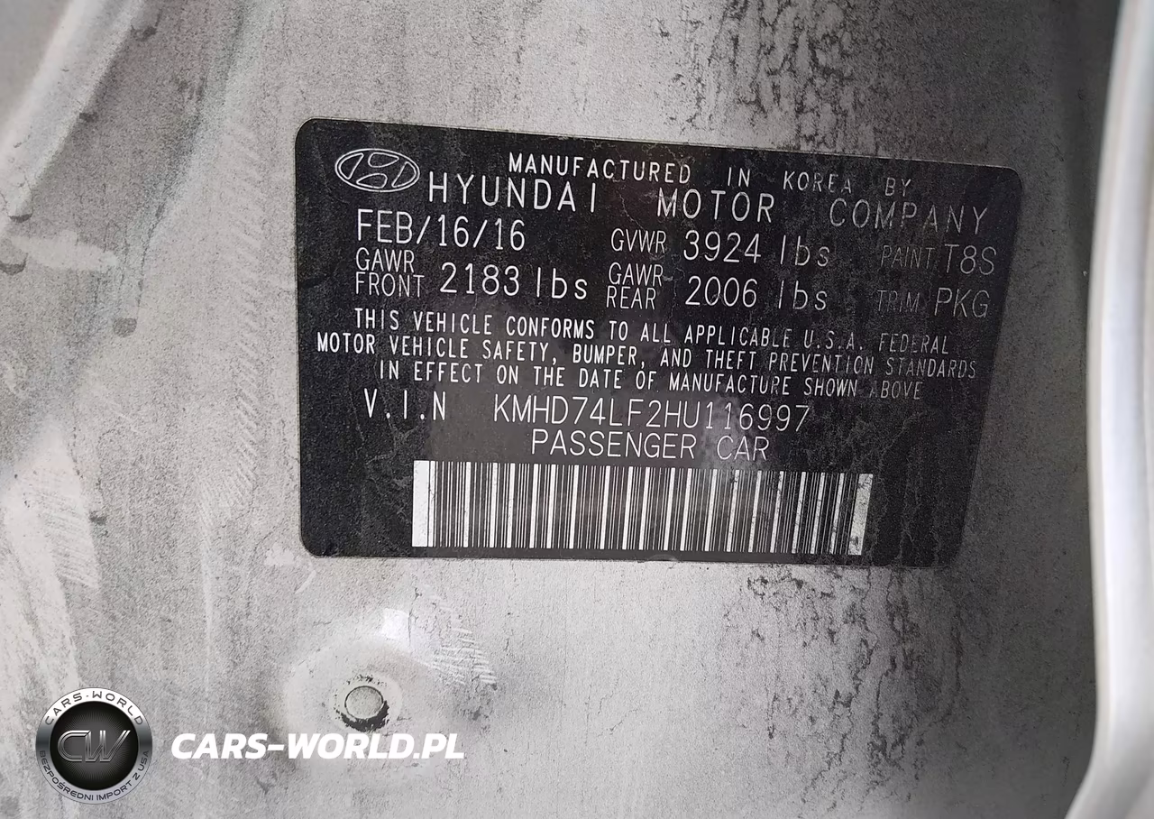 2017 Hyundai Elantra Se VIN:KMHD74LF2HU116997 - 9