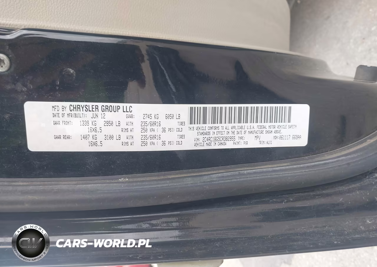 2012 Chrysler Town & Country Touring VIN:2C4RC1BG5CR382955 - 9