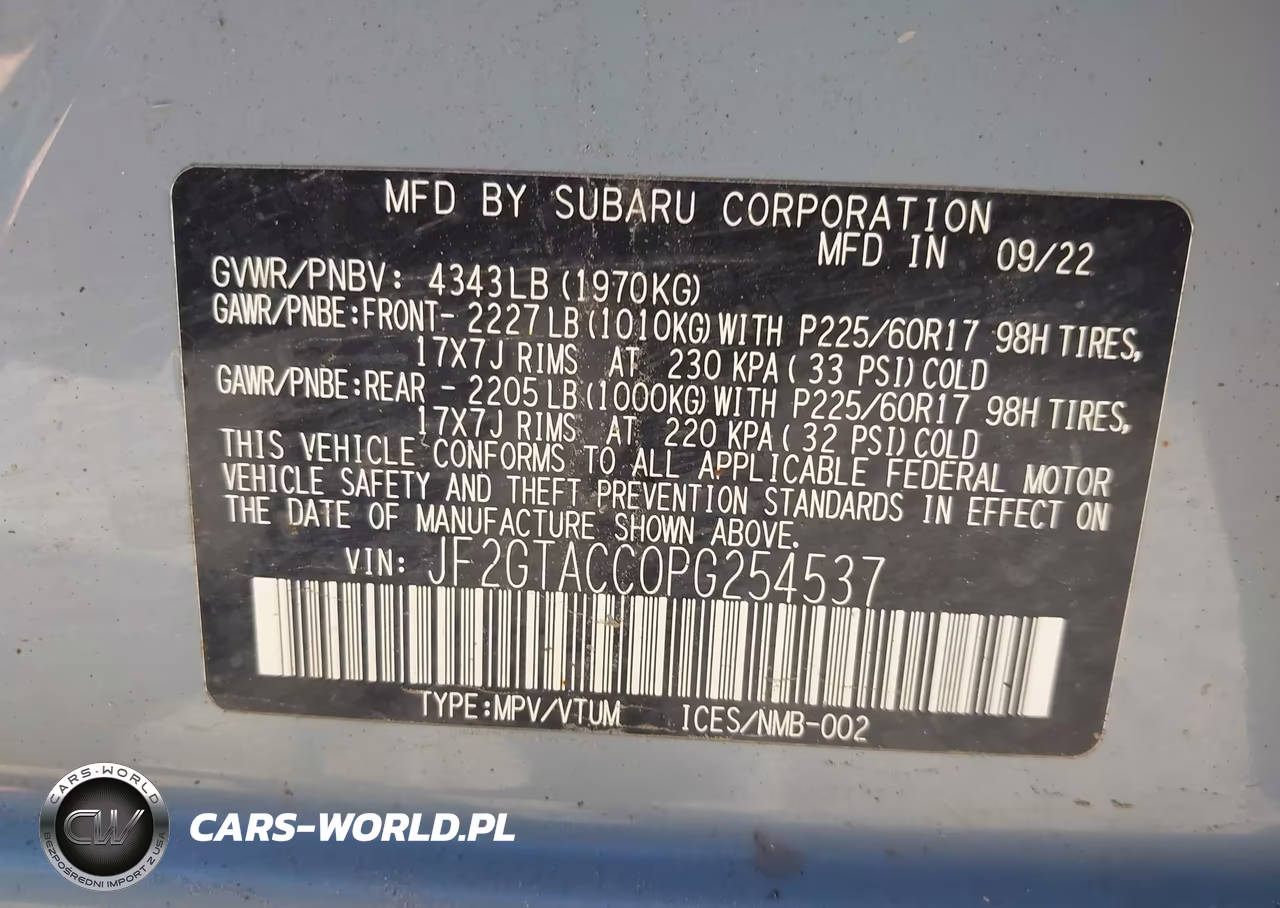 2023 Subaru Crosstrek Premium VIN:JF2GTACC0PG254537 - 9