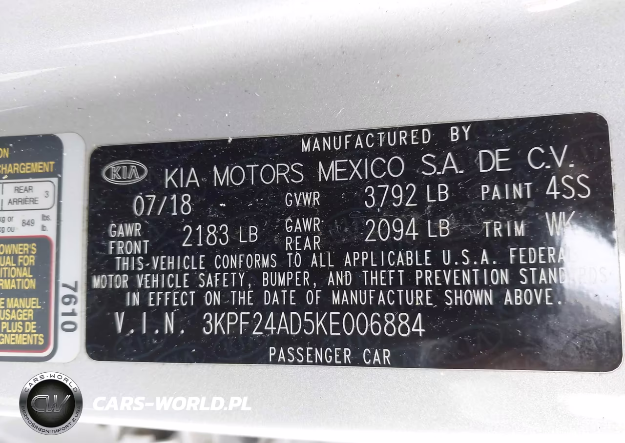 2019 Kia Forte Lxs VIN:3KPF24AD5KE006884 - 9