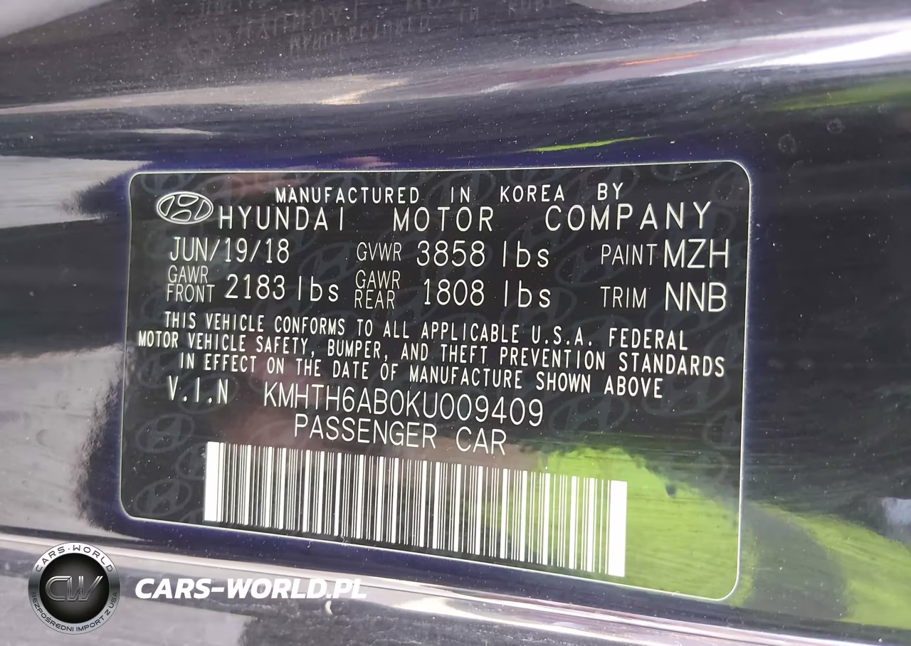 2019 Hyundai Veloster Turbo VIN:KMHTH6AB0KU009409 - 9