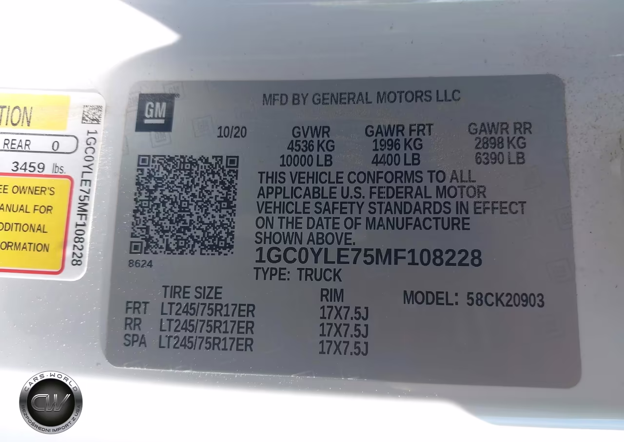 2021 Chevrolet Silverado 2500Hd 4Wd Long Bed Wt VIN:1GC0YLE75MF108228 - 9