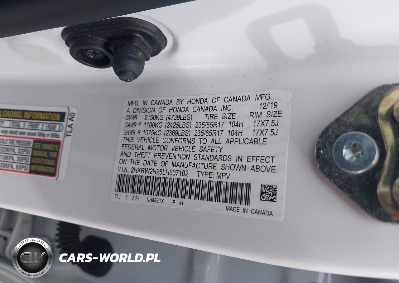 2020 Honda Cr-V Awd Lx VIN:2HKRW2H28LH607102 - 9