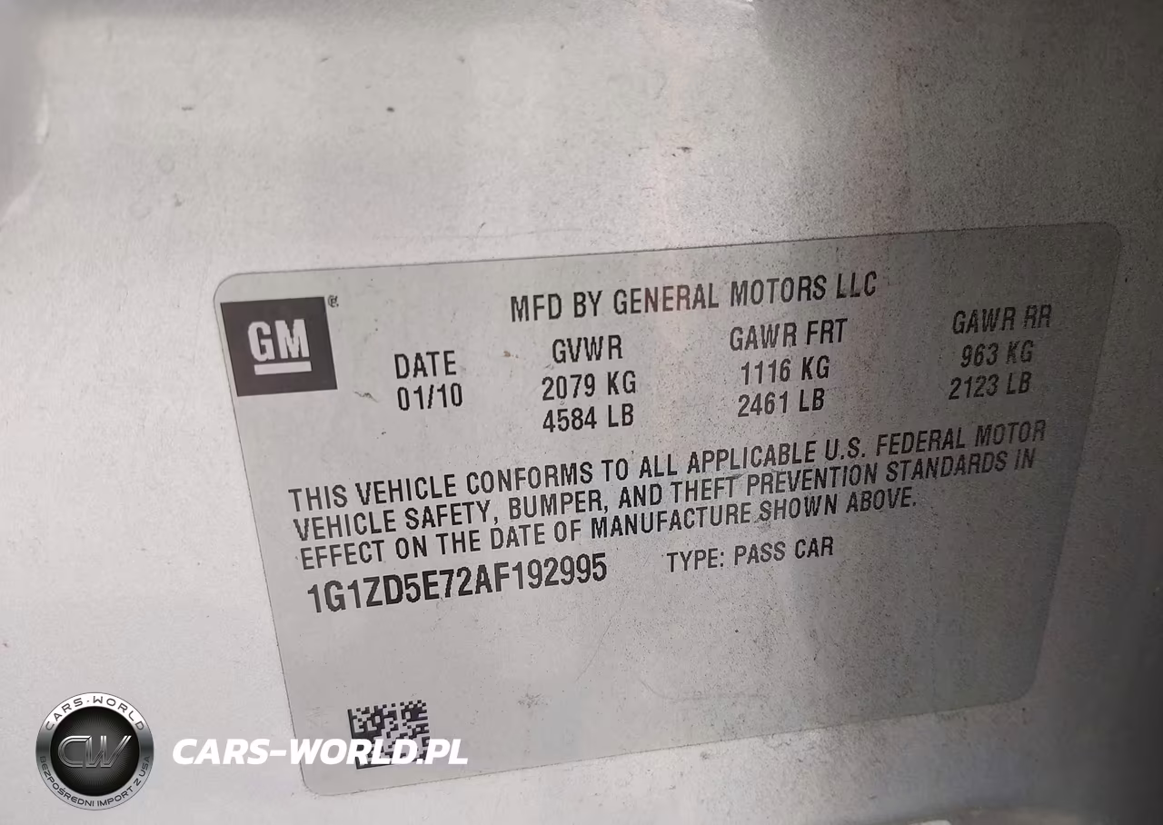 2010 Chevrolet Malibu Lt W-2Lt VIN:1G1ZD5E72AF192995 - 9