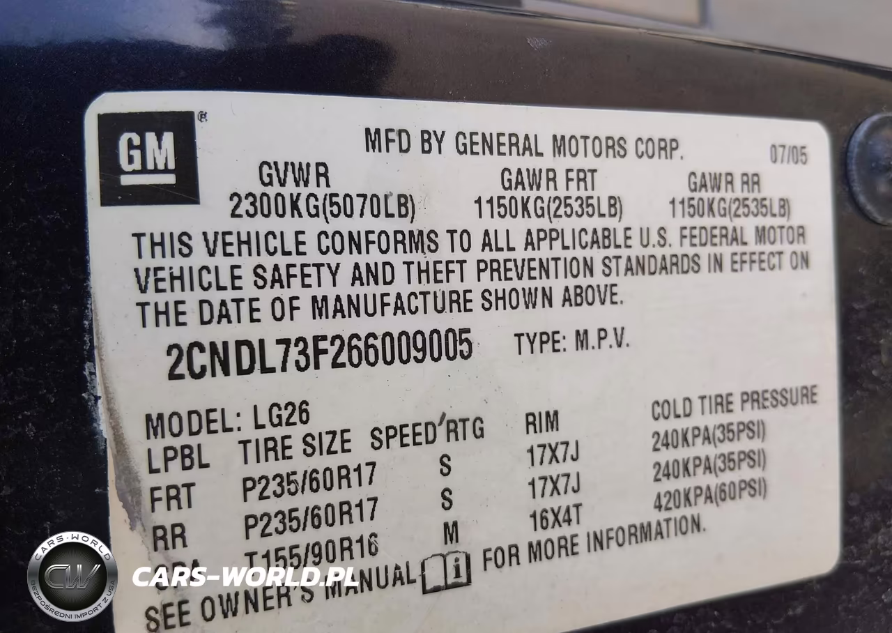 2006 Chevrolet Equinox Lt VIN:2CNDL73F266009005 - 9
