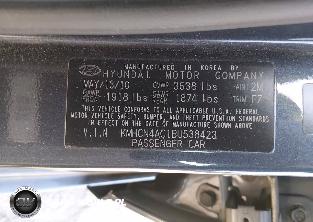 2011 Hyundai Accent Gls VIN:KMHCN4AC1BU538423 - 9