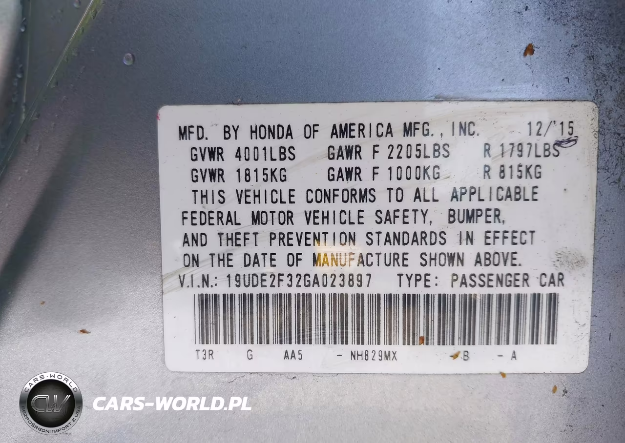 2016 Acura Ilx 2.4L (A8)-Acurawatch Plus Package VIN:19UDE2F32GA023897 - 9