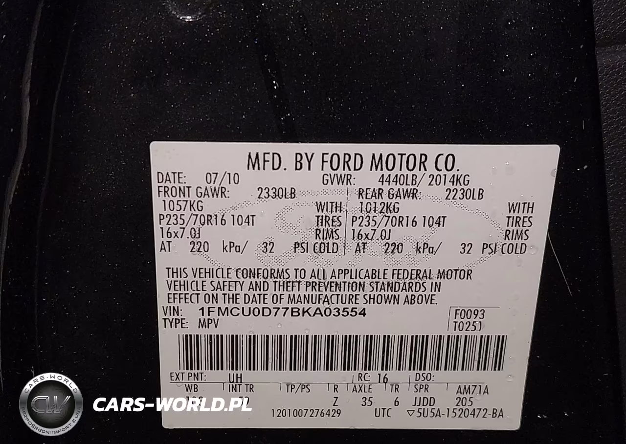 2011 Ford Escape Xlt VIN:1FMCU0D77BKA03554 - 9