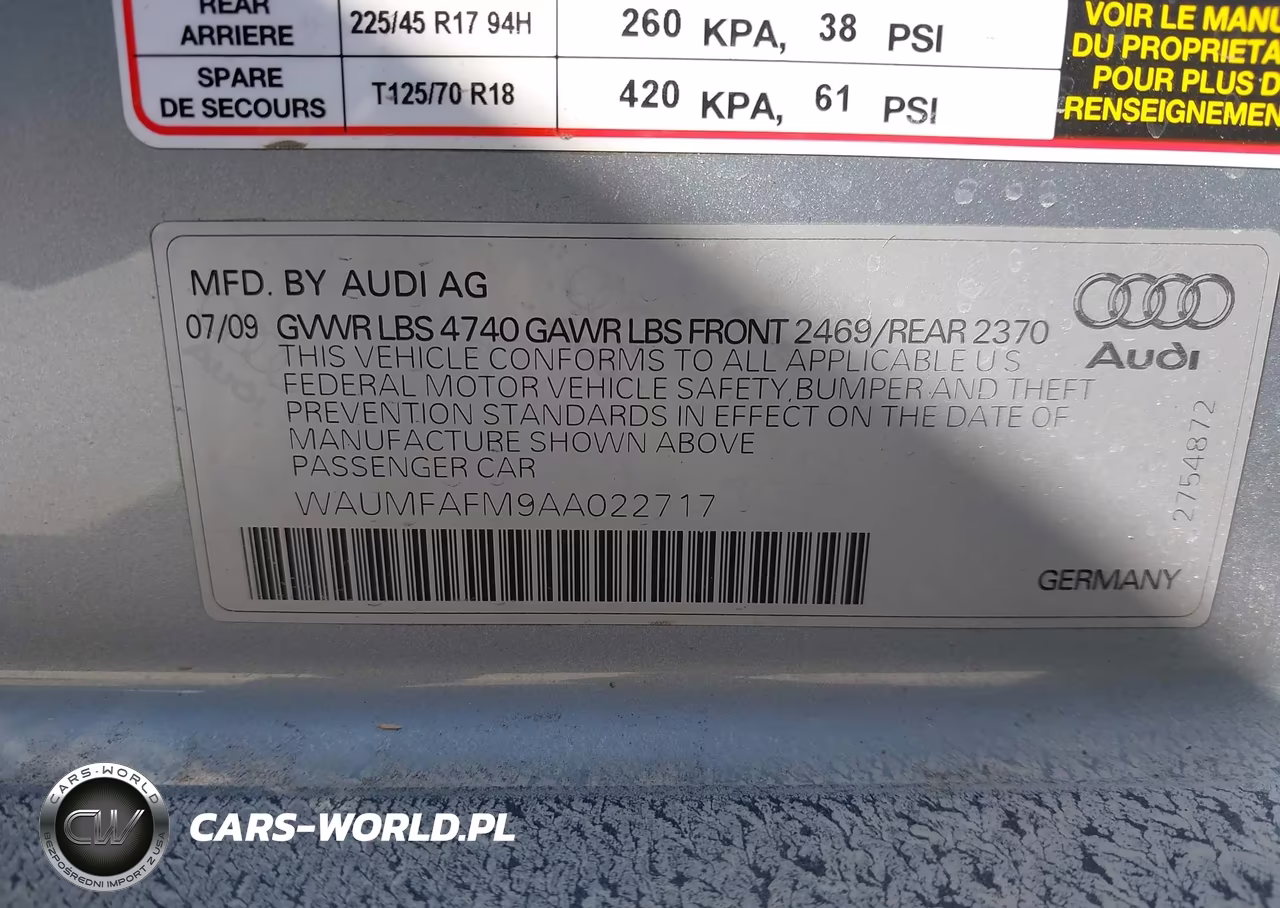 2010 Audi A3 2.0T Premium VIN:WAUMFAFM9AA022717 - 9
