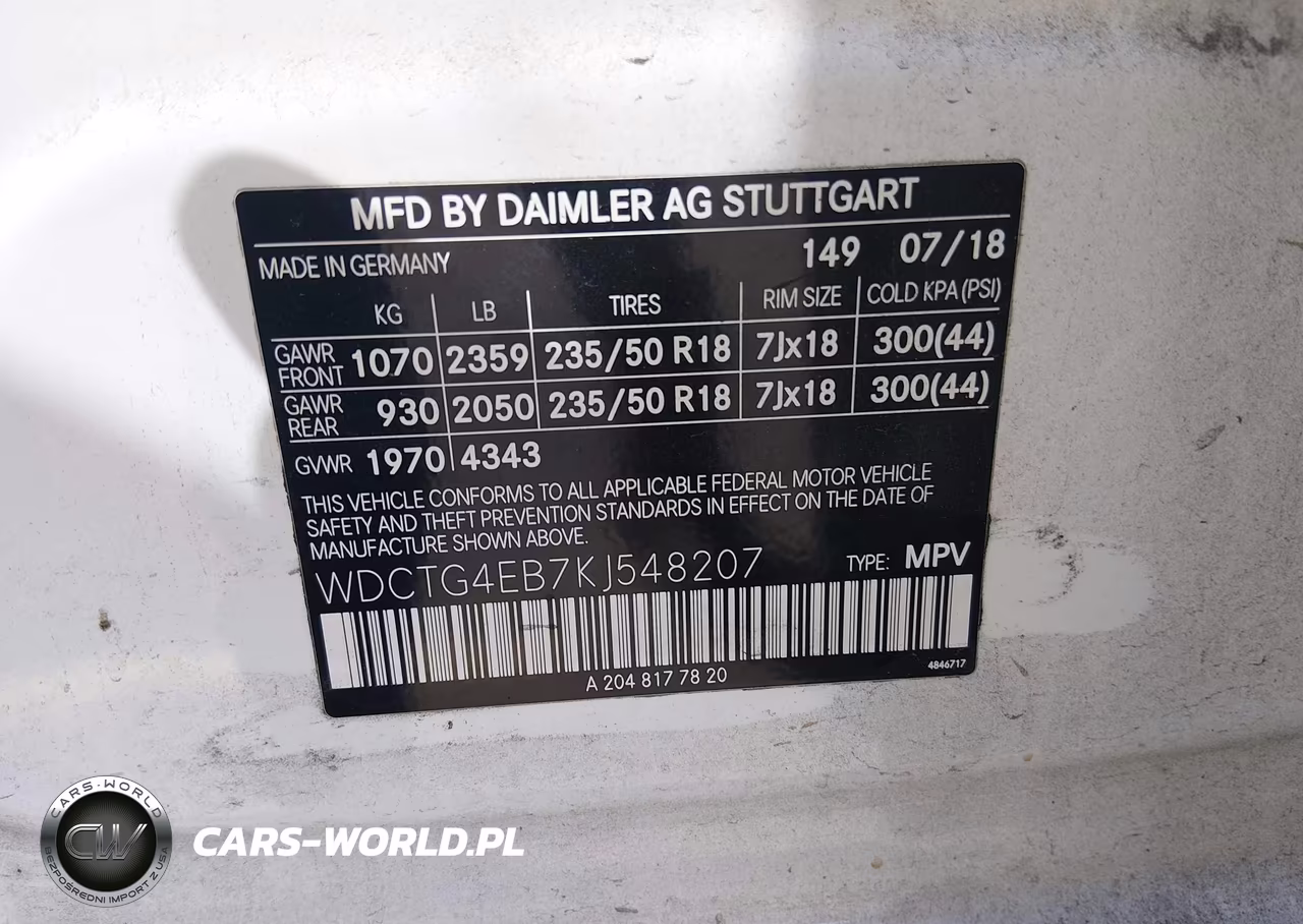 2019 Mercedes-Benz Gla 250 VIN:WDCTG4EB7KJ548207 - 9