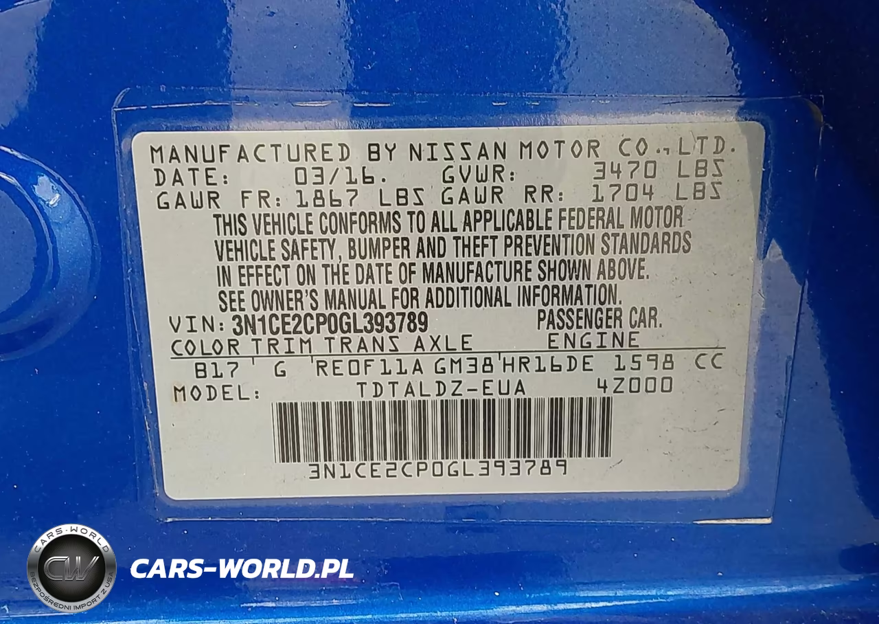 2016 Nissan Versa Note Sv VIN:3N1CE2CP0GL393789 - 9