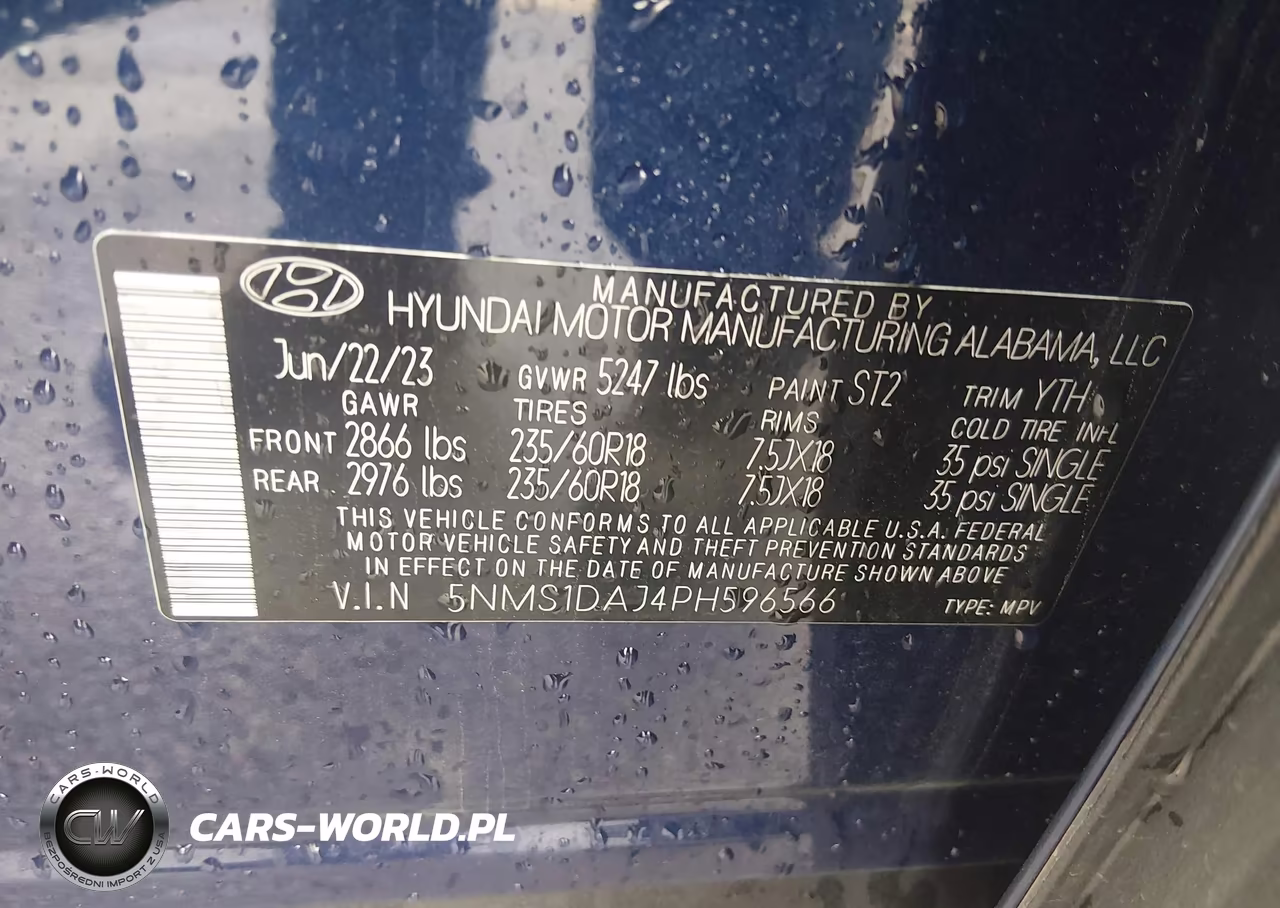 2023 Hyundai Santa Fe Se VIN:5NMS1DAJ4PH596566 - 9