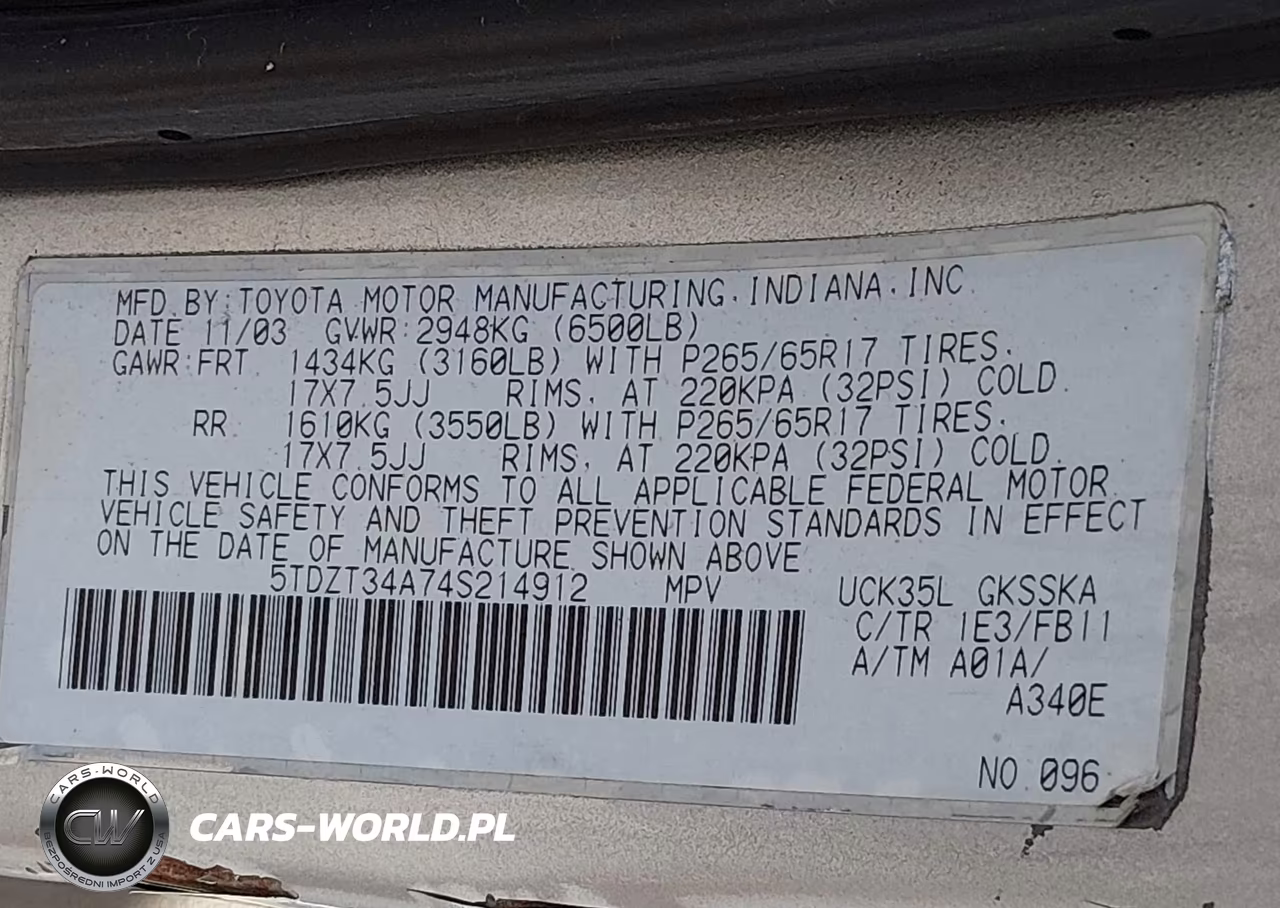 2004 Toyota Sequoia Sr5 VIN:5TDZT34A74S214912 - 9