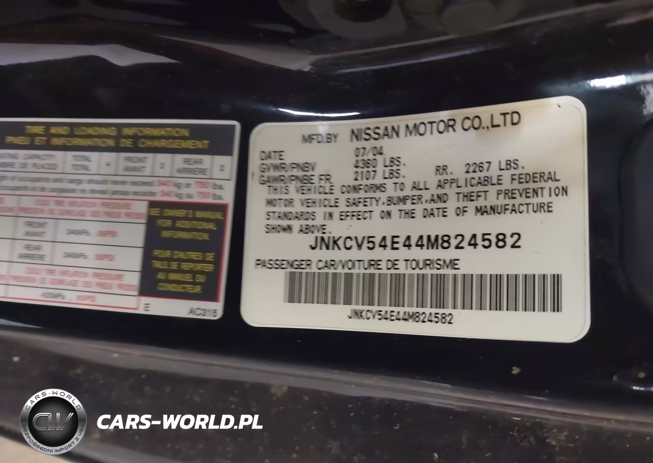 2004 Infiniti G35 VIN:JNKCV54E44M824582 - 9