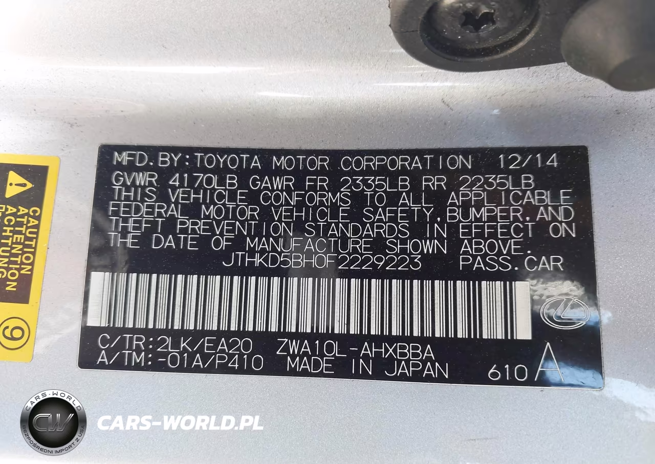 2015 Lexus Ct 200H VIN:JTHKD5BH0F2229223 - 9